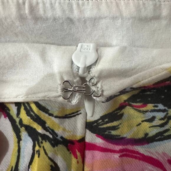 CAbi #469 Floral Afternoon in the Garden A Line Skirt Pleated White Women Size 2 - Picture 4 of 13